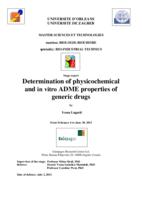 Određivanje fizikalno-kemijskih i in vitro ADME svojstva generičkih lijekova