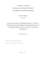 Istraživanje antimikrobnog učinka odabranih dezinfekcijskih sredstava na mikrobiološku čistoću radnih površina