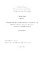 Optimiranje metode ekstrakcije polifenola iz brokule (Brassica oleracea var. botrytis L.) mikrovalnim zračenjem