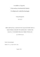 Metabolička aktivnost različitih vrsta bakterija mliječne kiseline tijekom rasta u modificiranoj MRS podlozi 