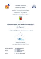 Pharmaceutical post-marketing analytical development