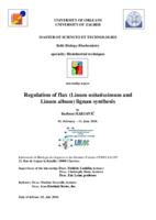 Regulation of flax (Linum usitatissimum and Linum album) lignan synthesis