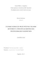 Stupanj hidracije prije početka tjelesne aktivnosti i percepcija napora kod profesionalnih rukometaša