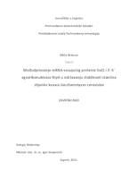 Međudjelovanje mRNA-vezujućeg proteina Ssd1 i 3'-5' egzoribonukleaze Rrp6 u održavanju stabilnosti stanične stijenke kvasca Saccharomyces cerevisiae