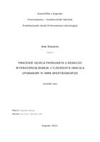 Praćenje udjela produkata u reakciji N-ferocenoiliranja C-5 derivata uracila uporabom ¹H-NMR spektroskopije