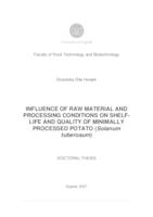 Influence of raw material and processing conditions on shelf-life and quality of minimally processed potato (Solanum tuberosum)