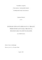 Interakcije kontaminanata u hrani i prirodnih sastojaka hrane na molekulsko staničnoj razini 