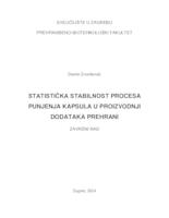 Statistička stabilnost procesa punjenja kapsula u proizvodnji dodataka prehrani