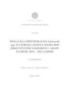 Izolacija i identifikacija Salmonella spp. iz uzoraka stolice osoba pod zdravstvenim nadzorom u Gradu Zagrebu 2019. – 2023. godine