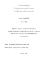 prikaz prve stranice dokumenta Proizvodnja kupinovog vina mikrofermentacijom s komercijalnim kvascem Fermol mediterraneé