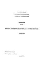 prikaz prve stranice dokumenta Analiza koncentracije metala u drvnoj biomasi