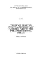 prikaz prve stranice dokumenta The impact of diet on intestinal microbiota of paediatric patients with inflammatory bowel disease