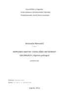 prikaz prve stranice dokumenta Kemijski sastav i biološka aktivnost galangala (Alpinia galanga)