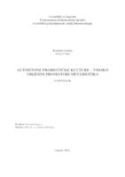 prikaz prve stranice dokumenta Autohtone probiotičke kulture - visoko vrijedni promotori metabiotika