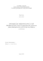 prikaz prve stranice dokumenta Optimiranje mikroinkapsulacije probiotičkog soja Lactiplantibacillus plantarum MB18 primjenom zaštitnih matriksa