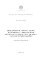 prikaz prve stranice dokumenta Development of artificial neural network models based on near-infrared spectroscopy for the grape skin composting evaluation