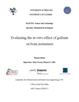 prikaz prve stranice dokumenta Evaluating the in vitro effect of gallium on bone metastasis 